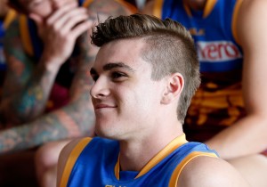BRISBANE, AUSTRALIA - FEBRUARY 26: Ben Keays of the Lions is seen during the Brisbane Lions official team photo day at The Gabba in Brisbane on February 26, 2016. (Photo by Justine Walker/AFL Media)